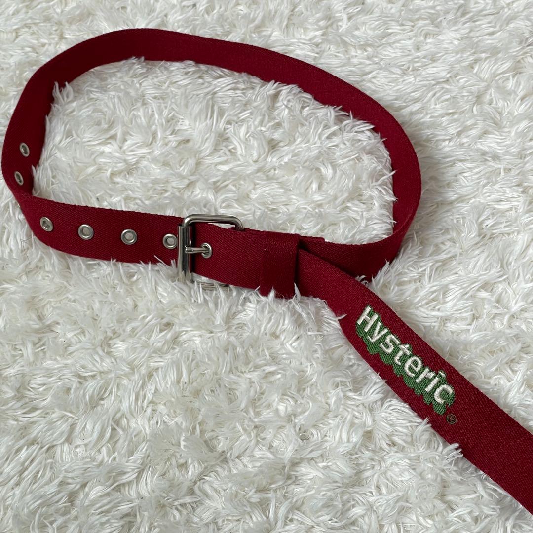 【希少】刺繍　Hysteric バーガンディ ベルト