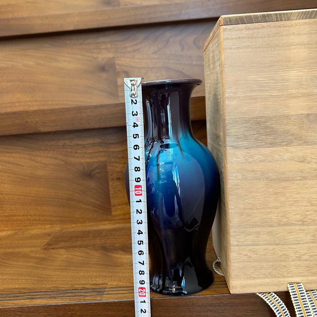 【訳あり 】三代 徳田八十吉 花瓶 共箱 付