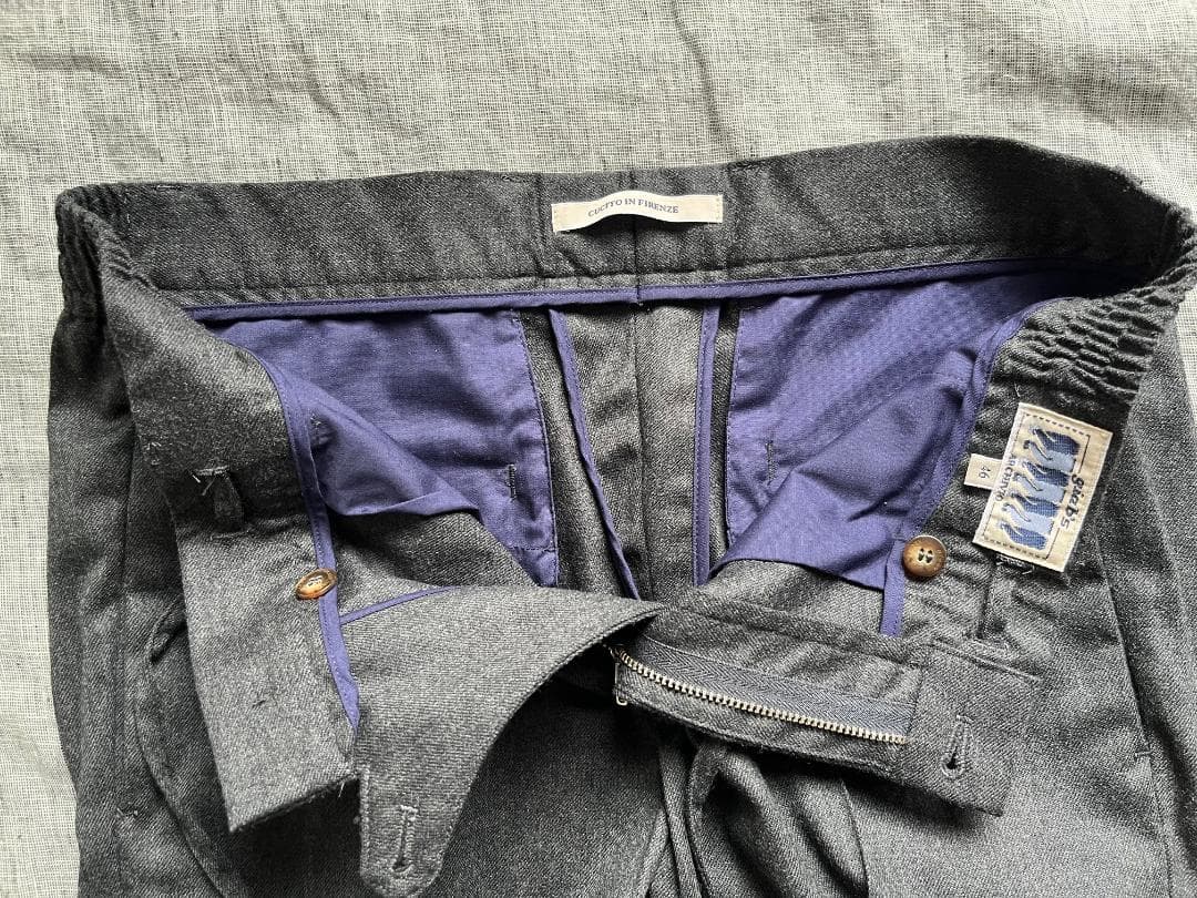 giabsarchivio MASACCIO 永久クリース ウールパンツ