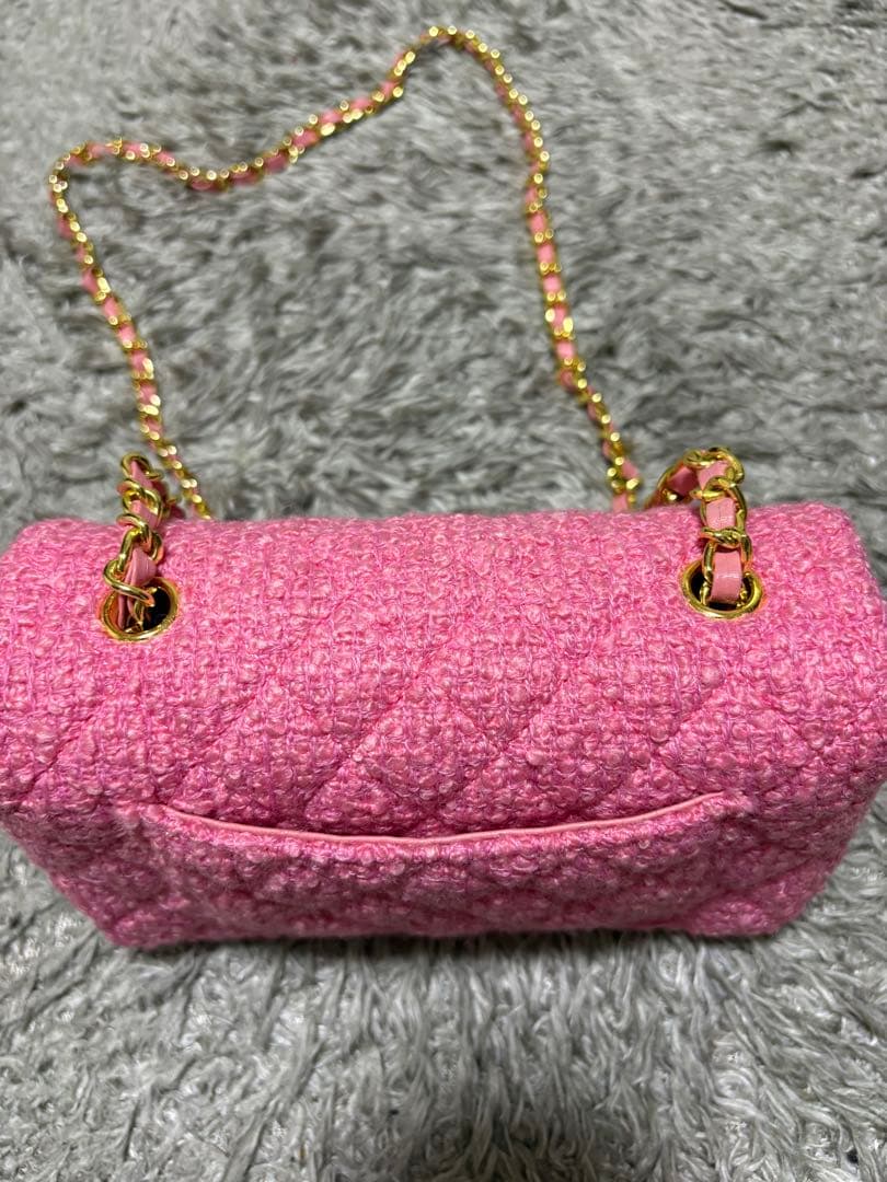 ⑩シャネル　ピンク　ツイード　チェーンバッグ　ノベルティ