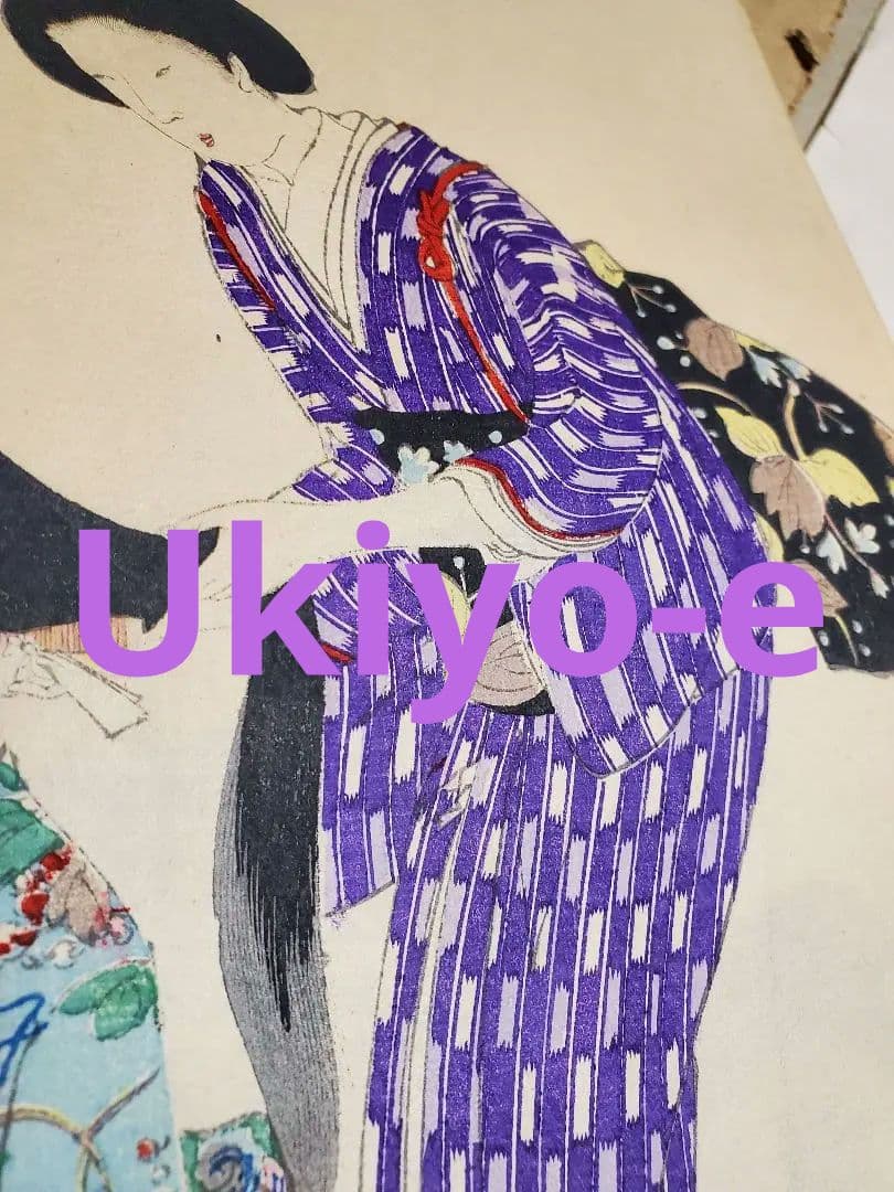 【浮世絵版画】揚州周延『千代田の大奥 お櫛あげ』三枚続きUkiyo-e