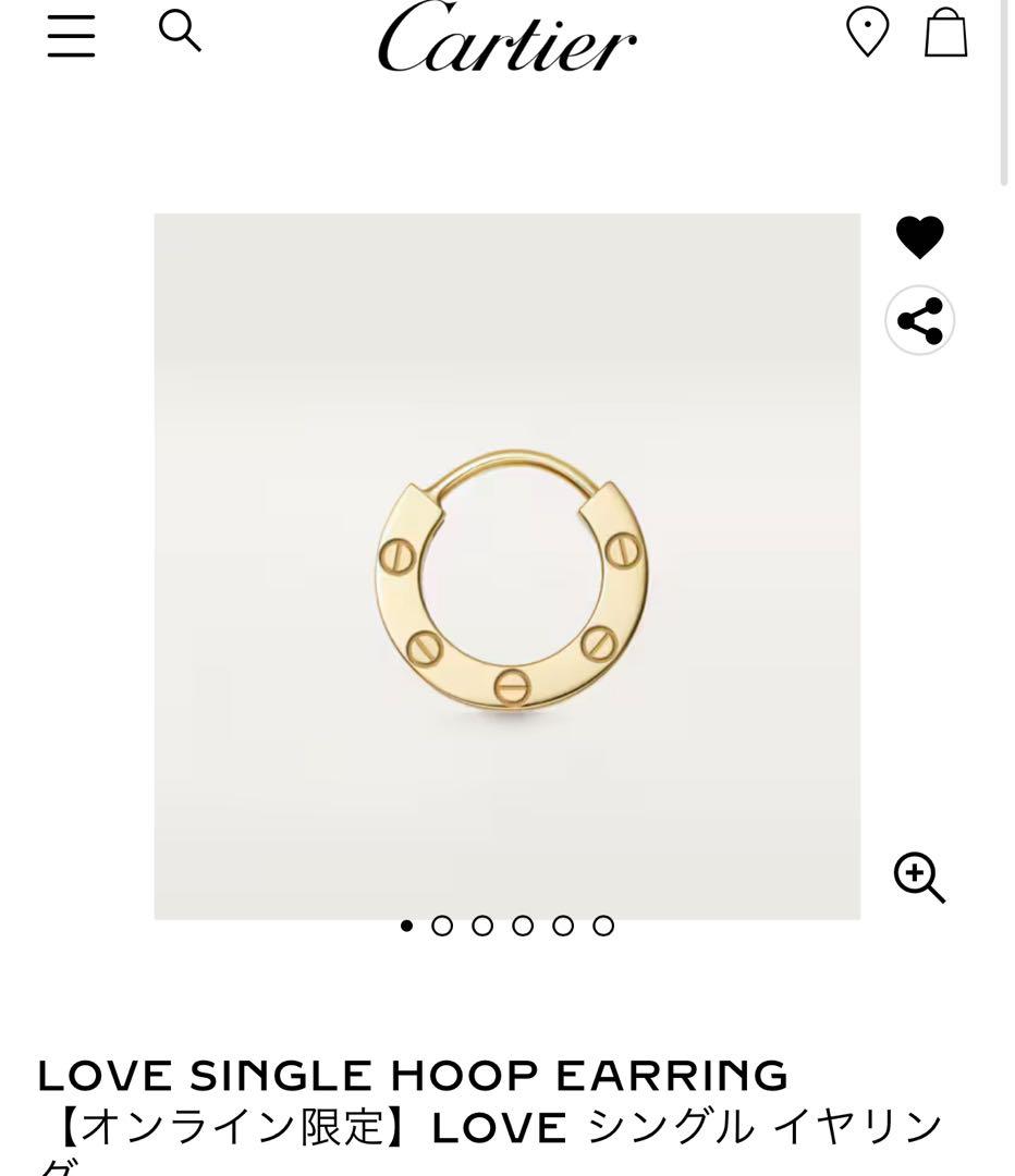 LOVE SINGLE HOOP EARRING ゴールド