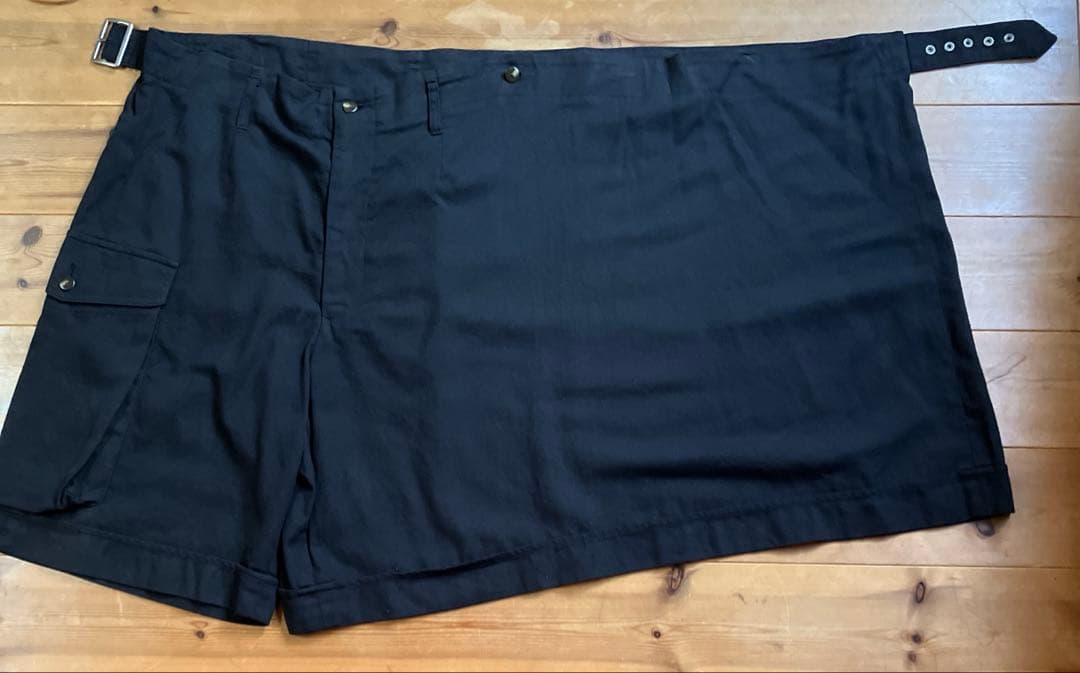 【希少】ジャンポールゴルチエ『90s』膝丈スカートパンツ　ブラック