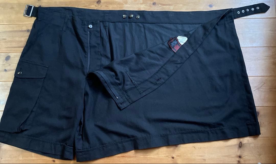 【希少】ジャンポールゴルチエ『90s』膝丈スカートパンツ　ブラック