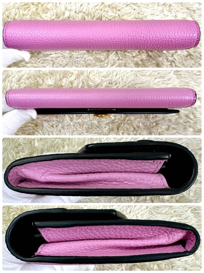 未使用級✨2way フェラガモ　ガンチーニ　ゴールド金具　かぶせ　長財布　レザー