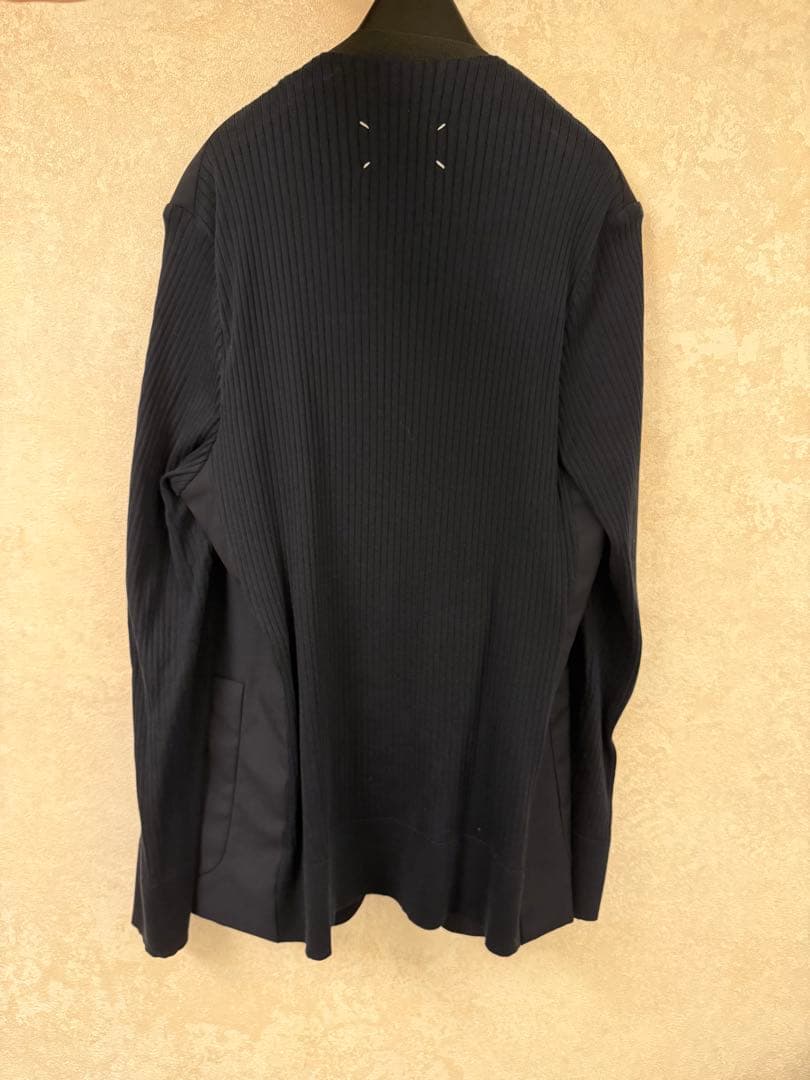 マルジェラ　ノーカラージャケット ネイビー　希少54