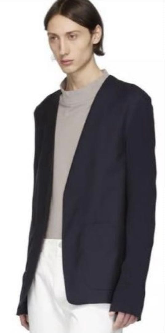 マルジェラ　ノーカラージャケット ネイビー　希少54