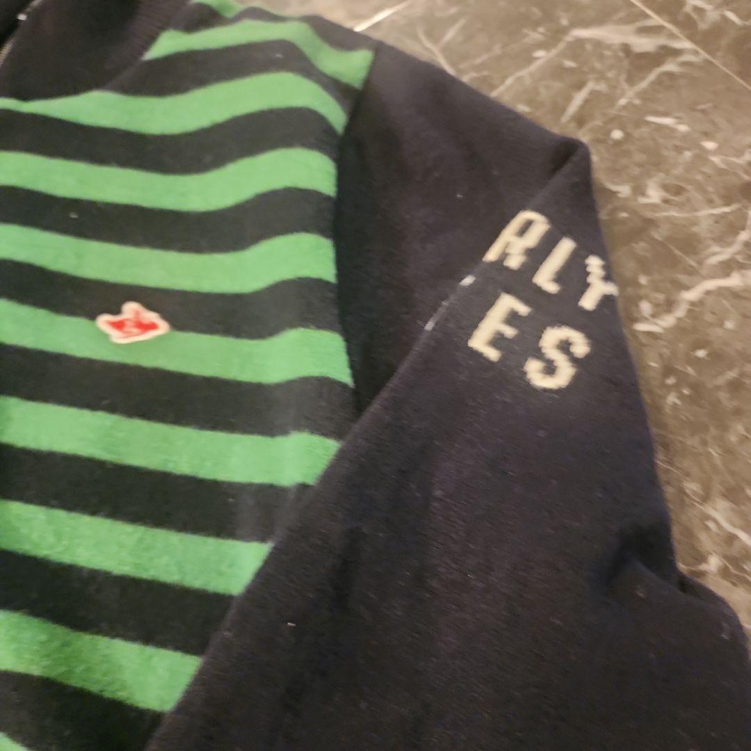 緑と黒のストライプジャケット 89