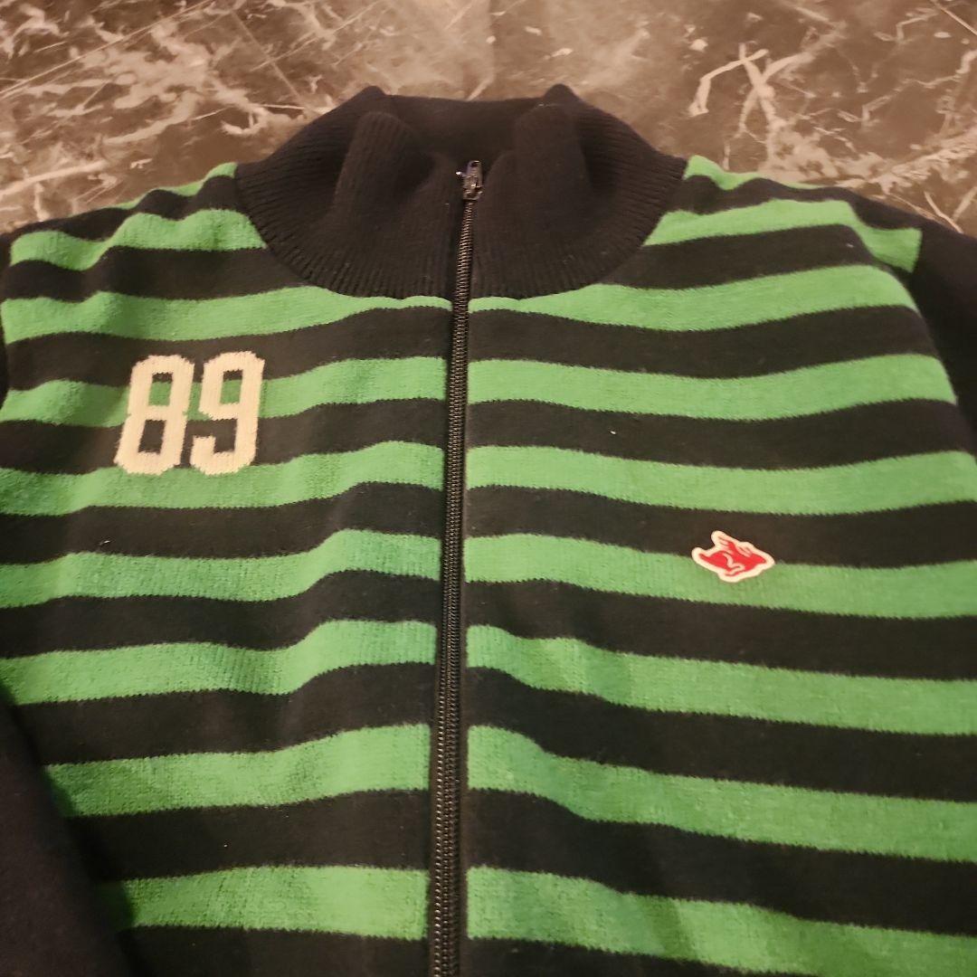 緑と黒のストライプジャケット 89