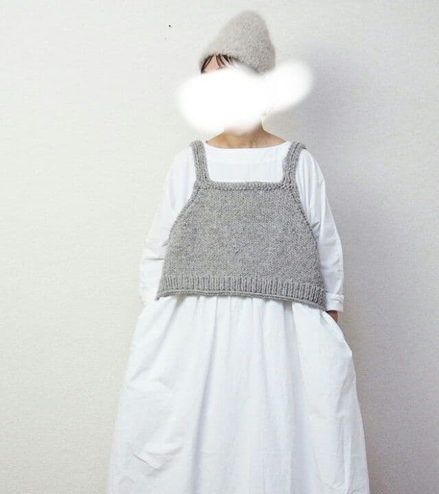 tumugu❣️ロービングウールニット2wayビスチェ ベスト
