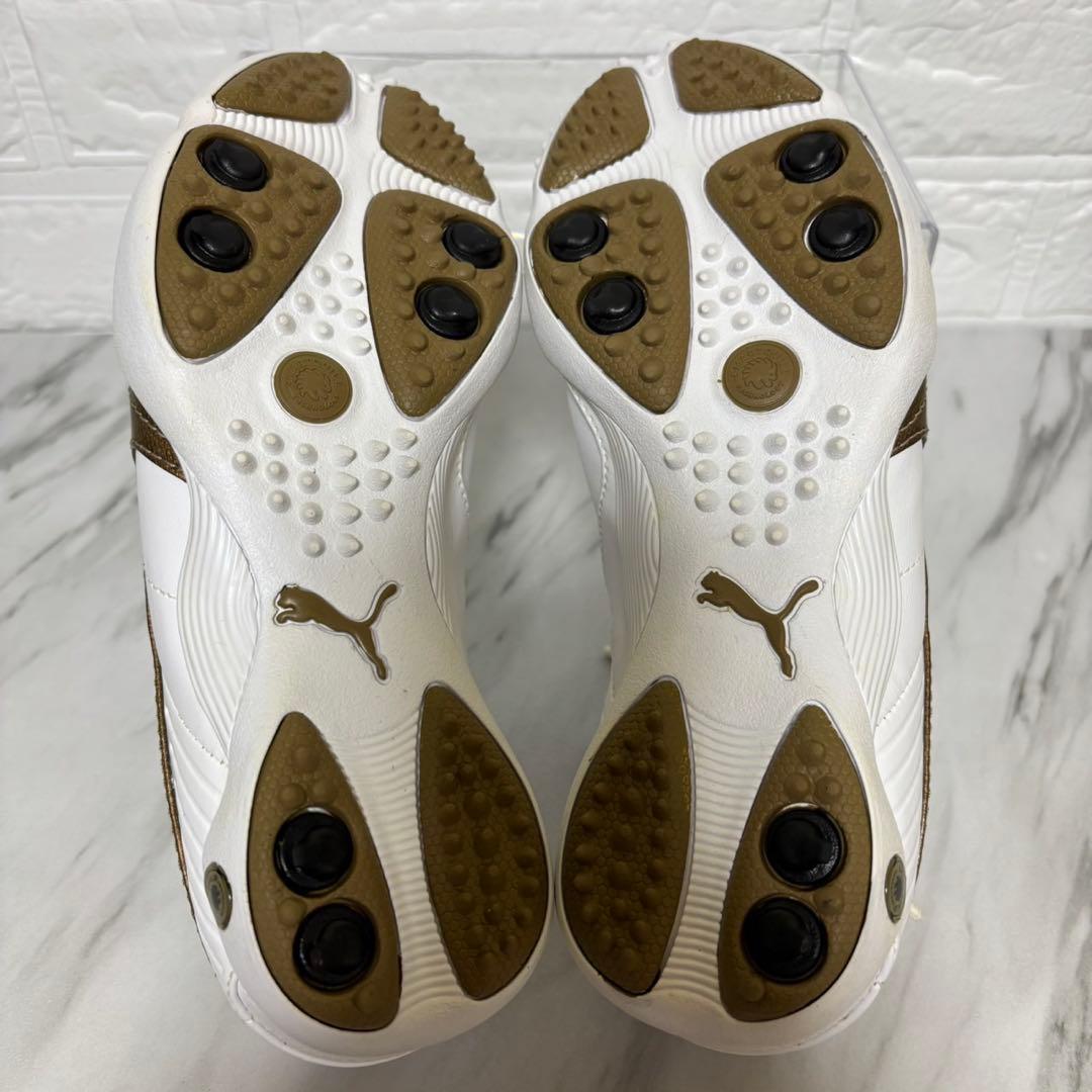 PUMA ゴルフシューズ　ゴールド　ホワイト
