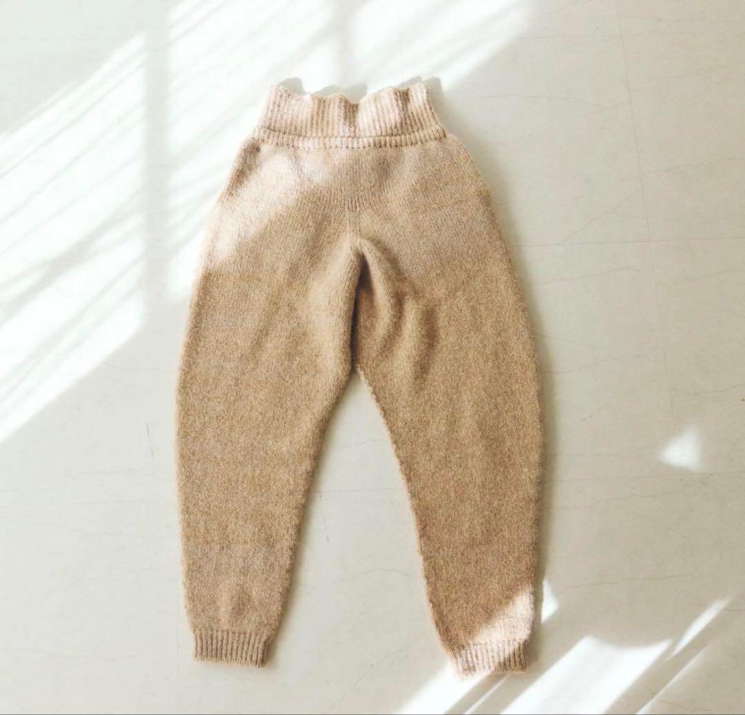 パンツ fofofofa HARVEST WHEAT BEIGE KNIT PANTS
