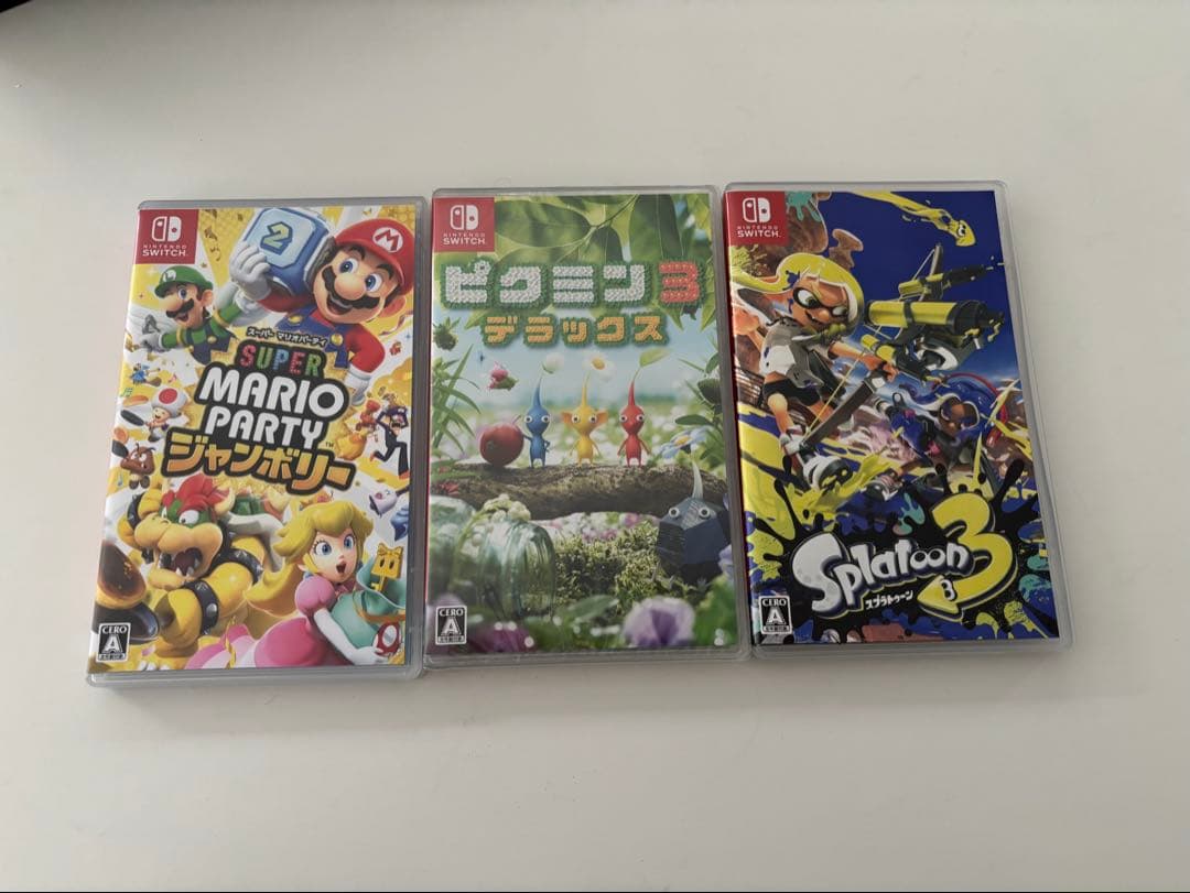 Nintendo Switch 本体 グレー 付属品 箱あり ソフト3本付き