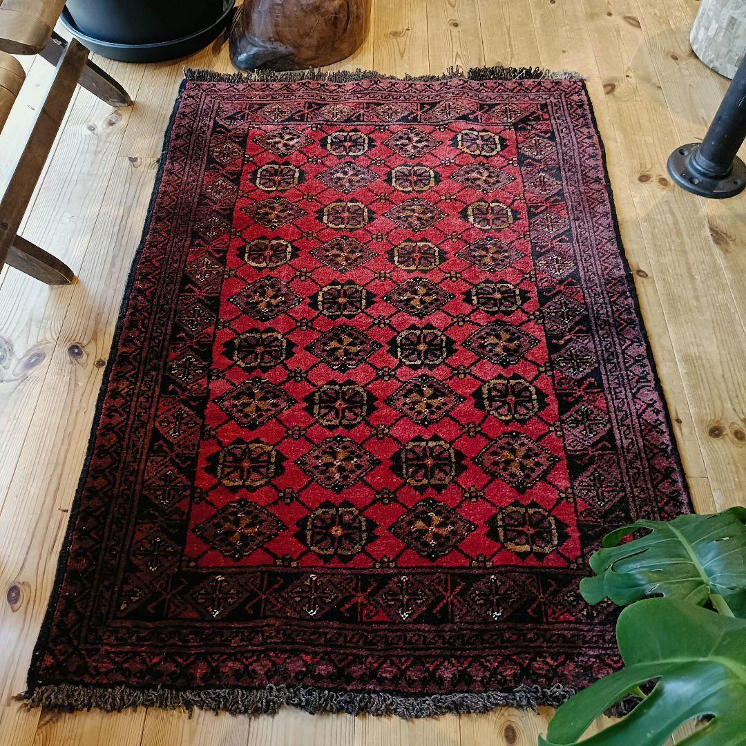 ※【koji koji】トライバルラグ ヴィンテージラグ アフガンラグ