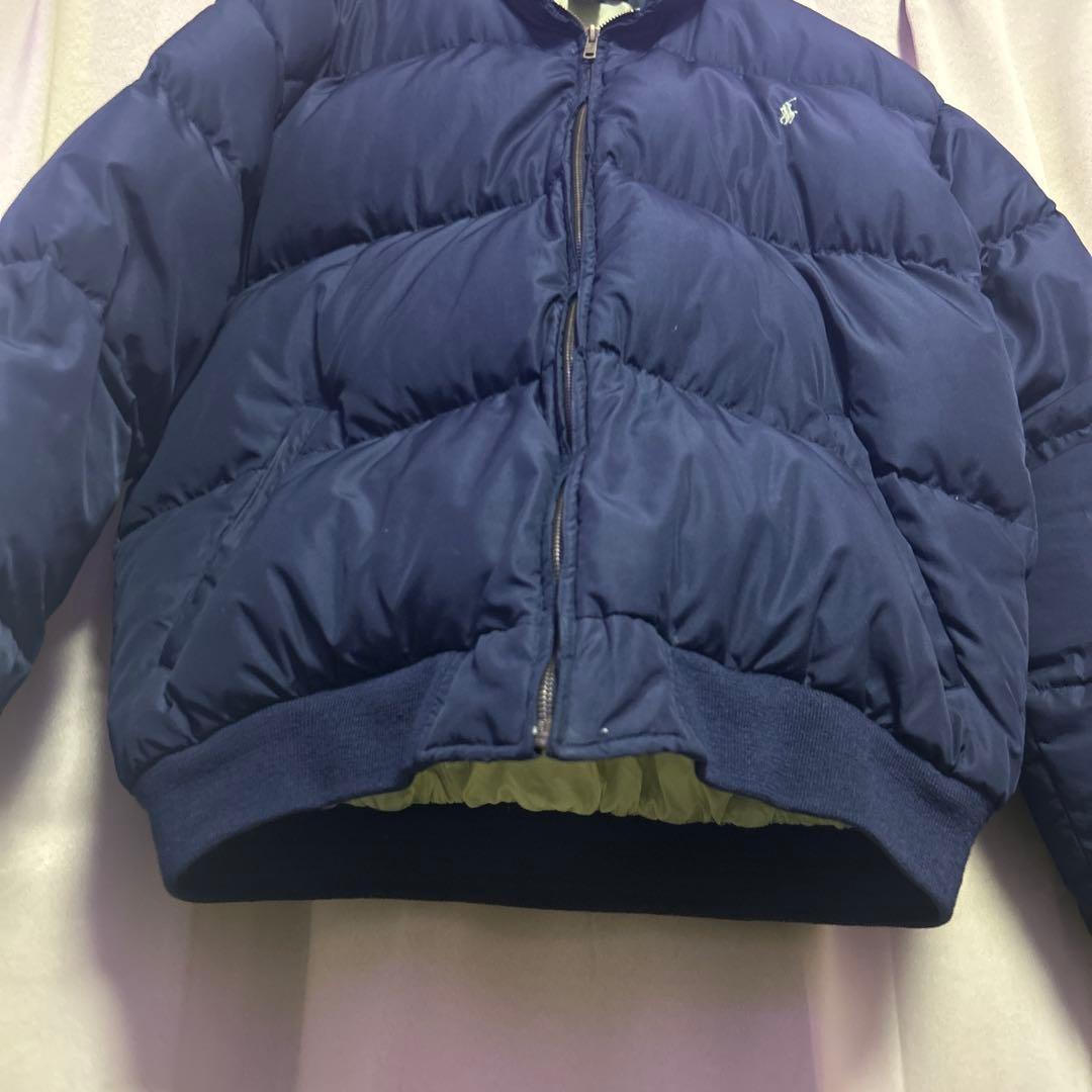 90s ラルフローレン　ダウンジャケット　ネイビー