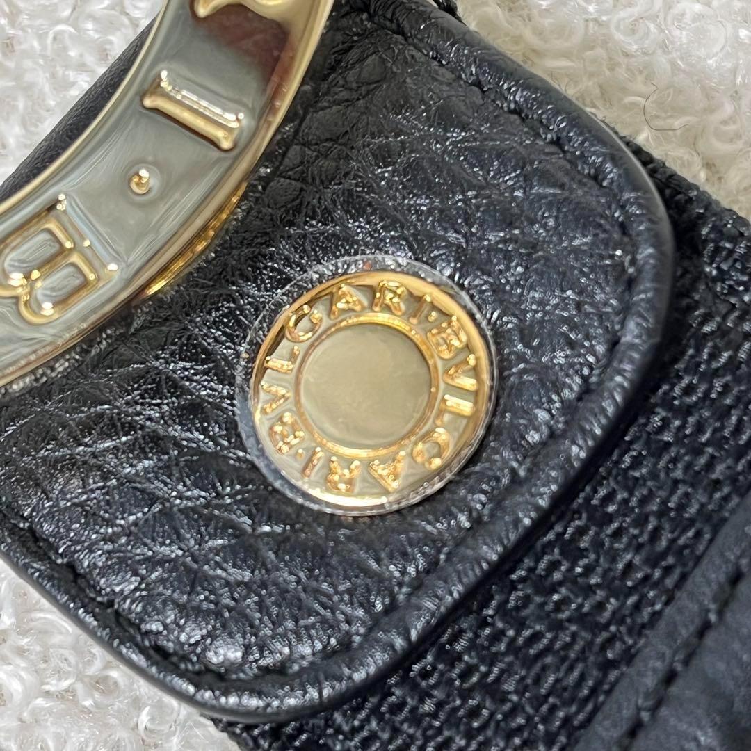 未使用級　BVLGARI ベルト　サークルロゴ　キャンバス　レザー　イタリア製