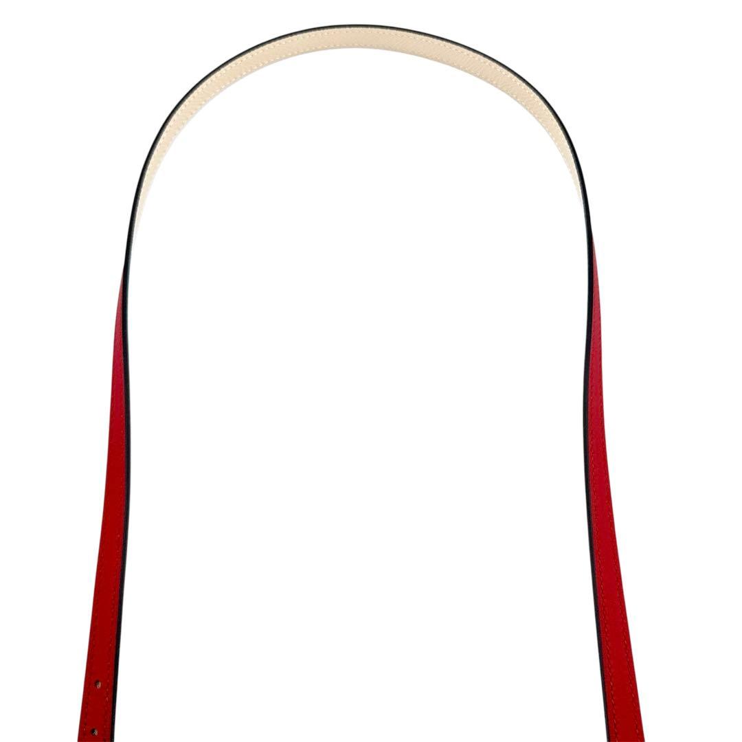 希少◇美品◇エルメス ミニHベルト リバーシブル ルージュｘベージュ レディース