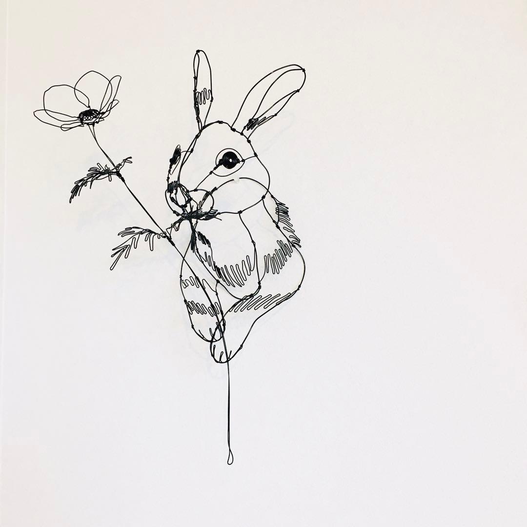 ワイヤーアート　ワイヤークラフト うさぎ