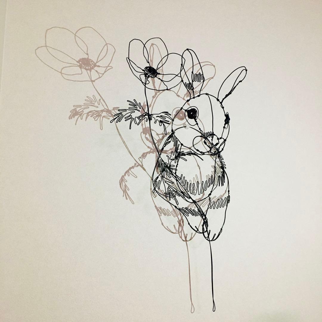 ワイヤーアート　ワイヤークラフト うさぎ