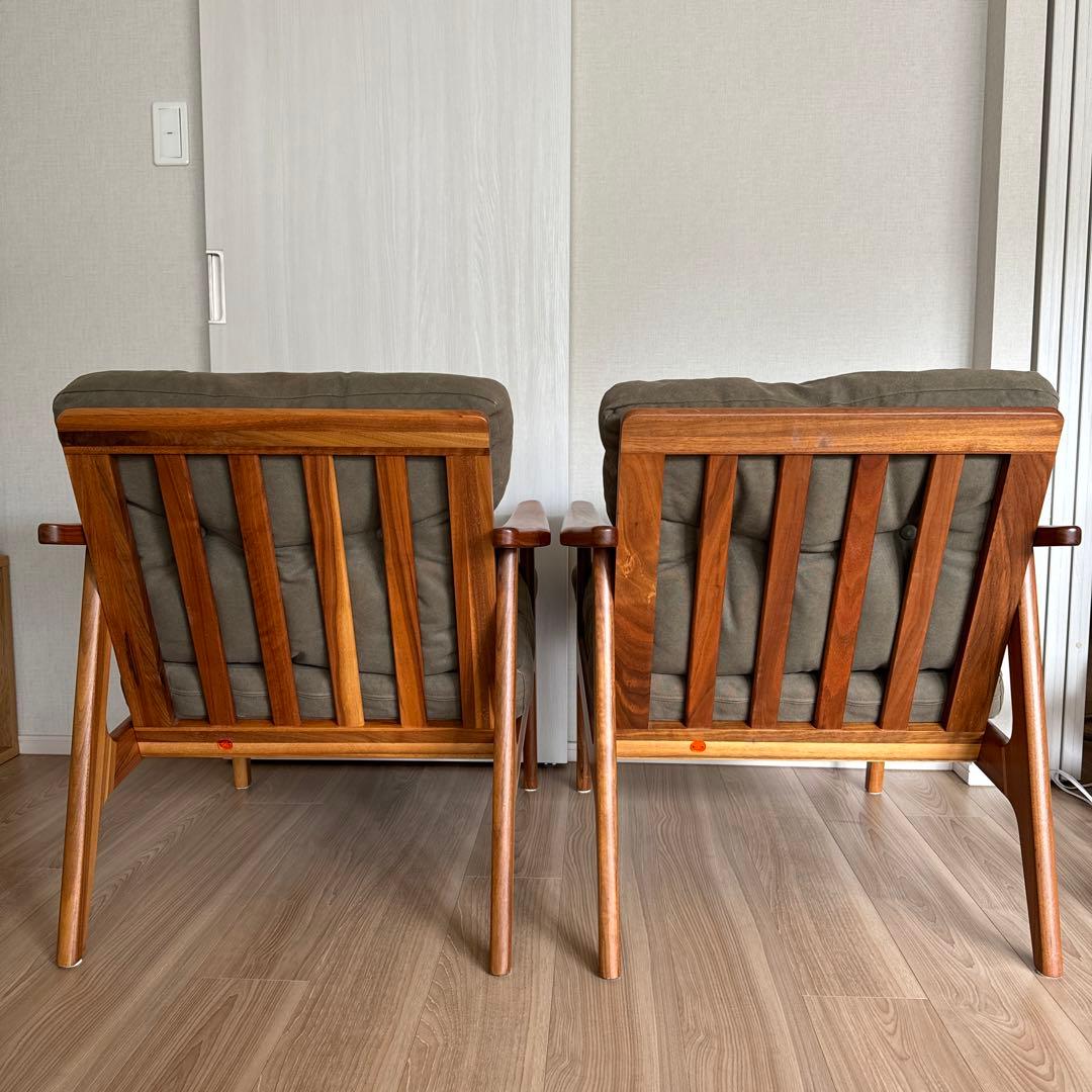 マルニ60 ワンシーター　ウォルナットmaruri60 2脚セット　フレームのみ