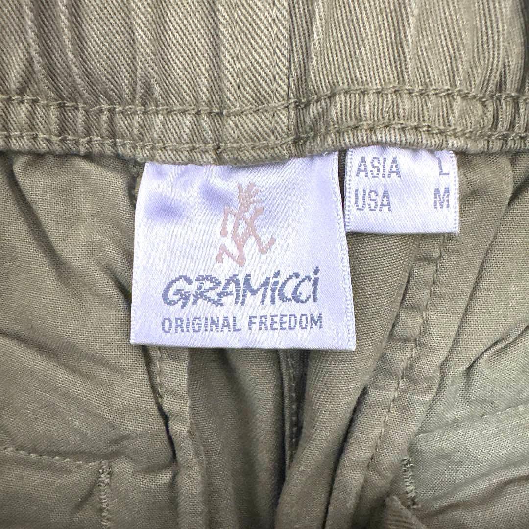 美品❗️グラミチ‼️ギャバジンブラック&ミリタリーワイドパンツ サイズL 2本セット