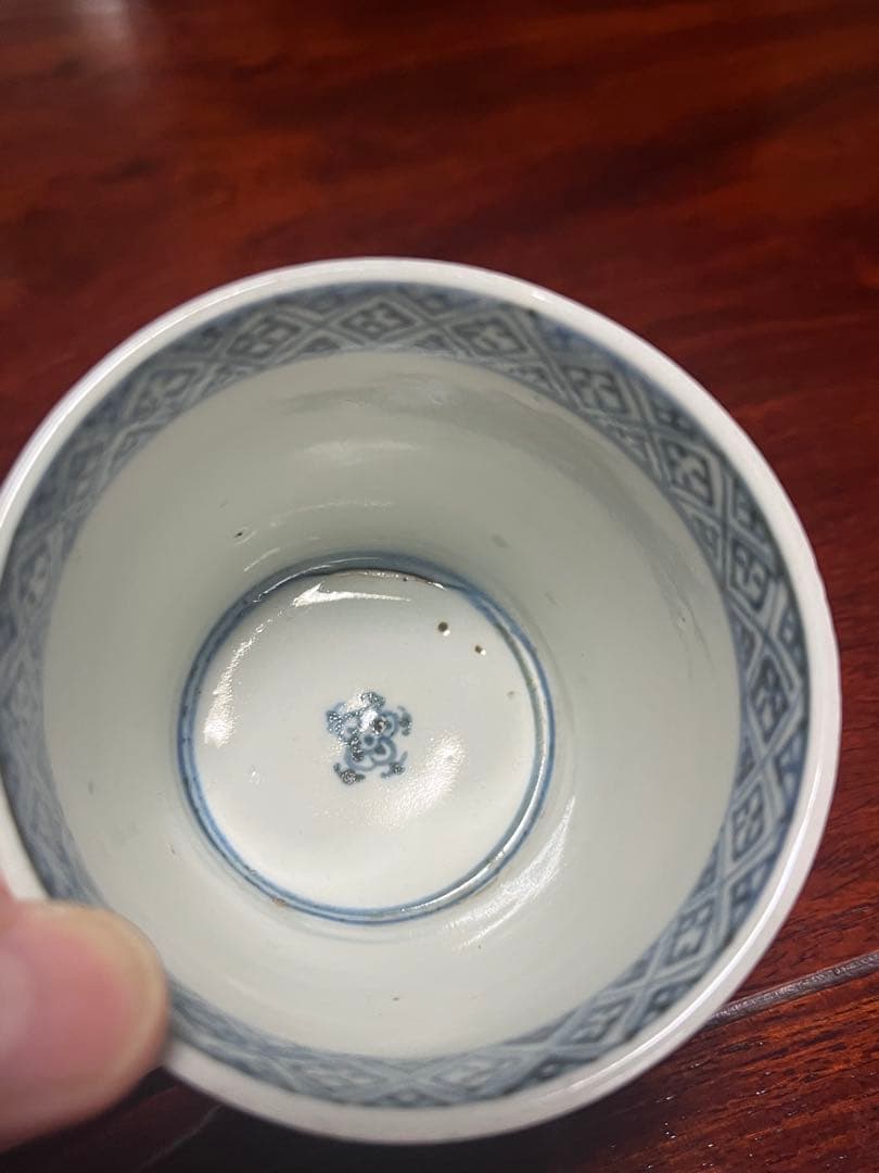 そば猪口　古伊万里　暦　幾何学　無傷完品　蕎麦猪口　モダン