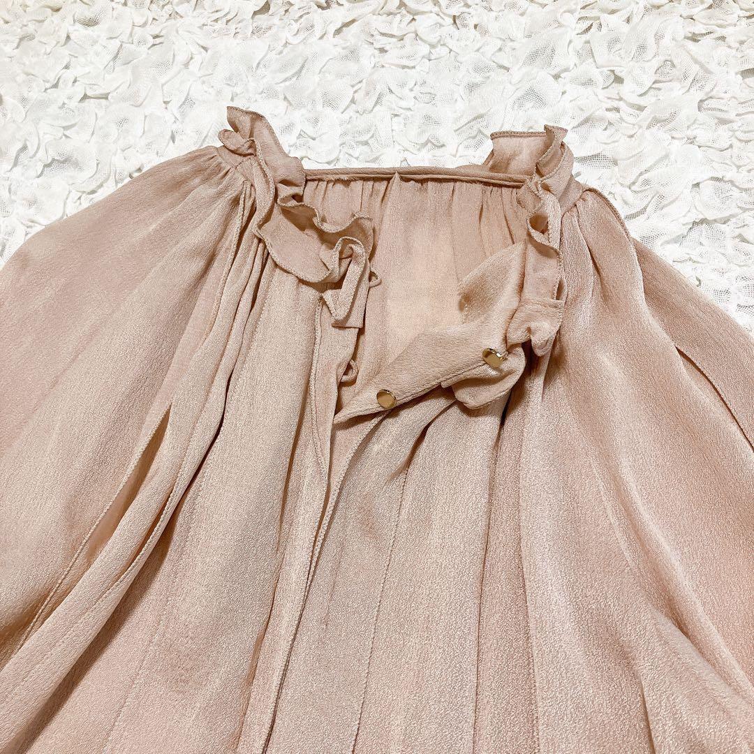 カタログ掲載【25SS】MORABITO SPELL フリルブラウス　ピンク