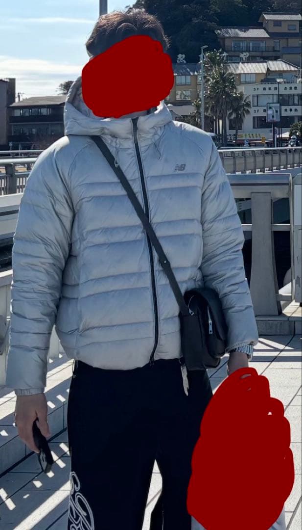 New Balance シルバーダウンジャケット S