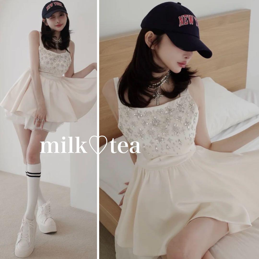 新品タグ付 ダーリッチ ジュエリーフレアチュニック アイボリー