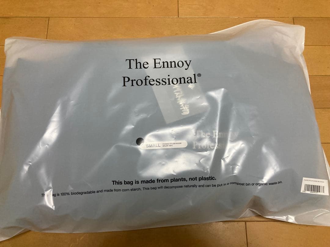 ENNOYスタイリスト私物 PADDED NYLON HOODIE 黒 Sサイズ