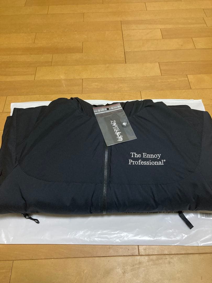 ENNOYスタイリスト私物 PADDED NYLON HOODIE 黒 Sサイズ