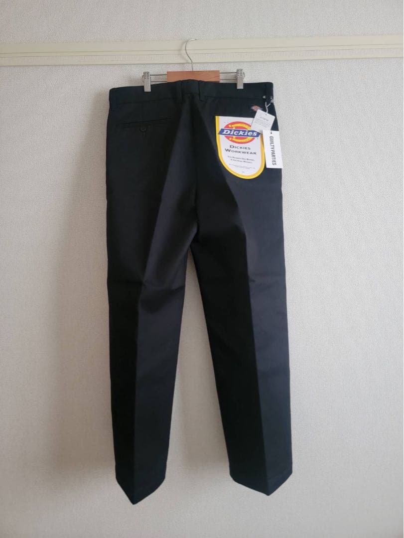 新品L ワコマリア DICKIES PLEATED TROUSERS 黒