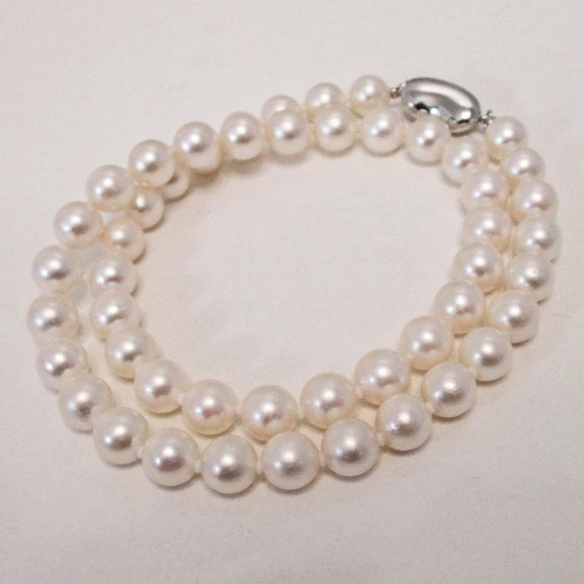 セール☆極美品☆照り強☆アコヤ本真珠ネックレス ７.５-８ミリ