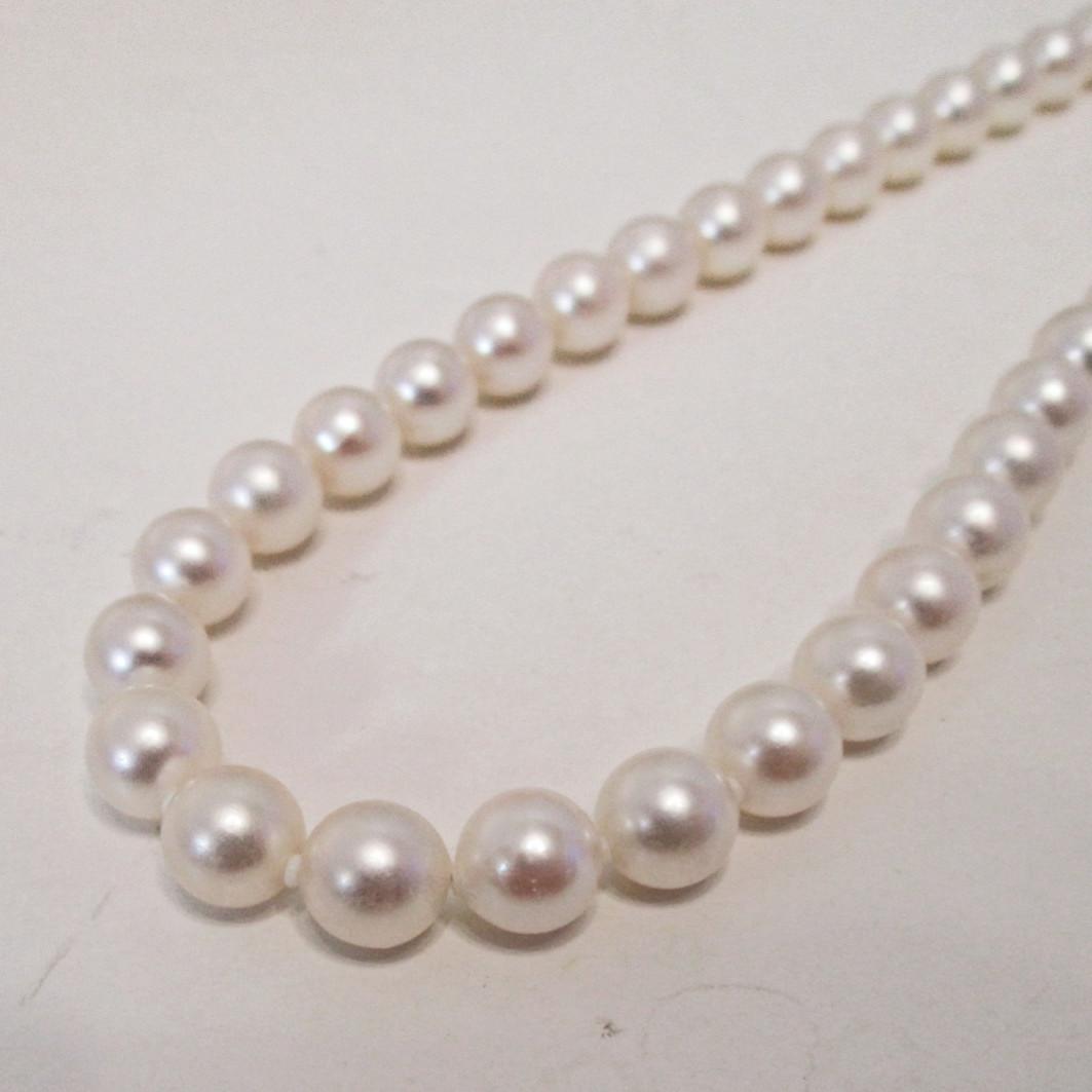 セール☆極美品☆照り強☆アコヤ本真珠ネックレス ７.５-８ミリ