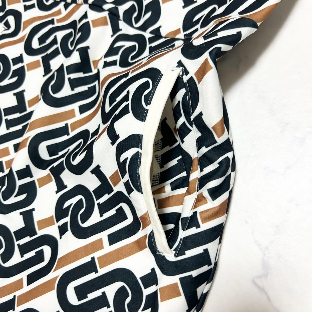 CPG GOLF チェーンロゴグラフィカルワンピース ゴルフ ホワイト×ブラック