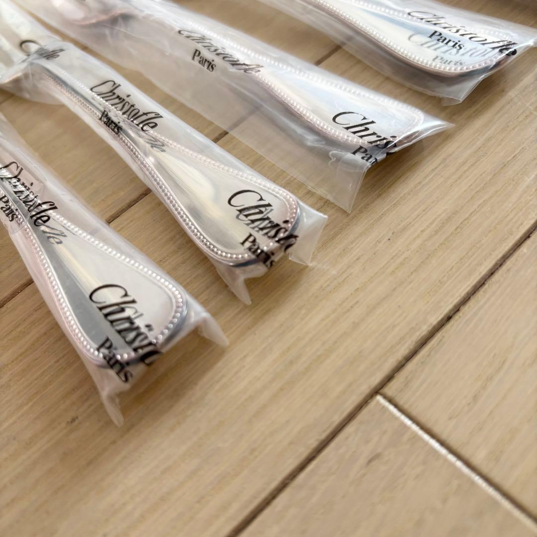 【新品未使用 Christofle】フォーク パール 6点セット