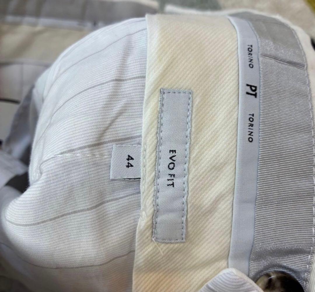 PT TORINO ホワイト ストレッチ チノパン　pt01 evo スラックス