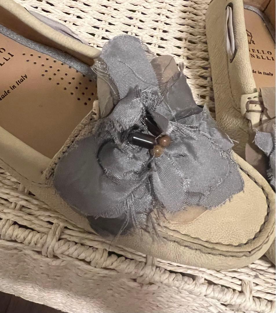 ブルネロクチネリローファーフラットシューズ