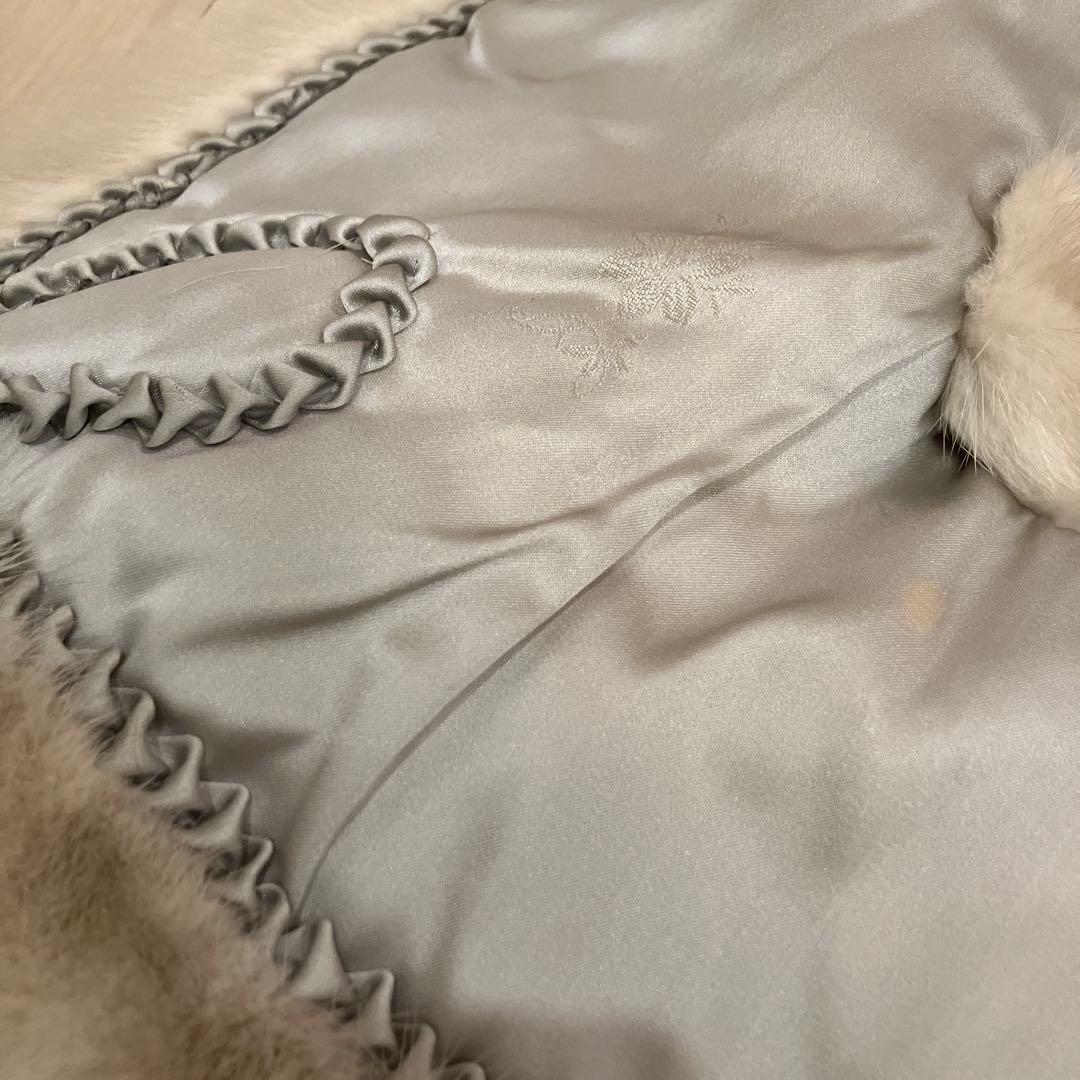 ミンク　ポンチョ　ケープ　パールミンク　コート