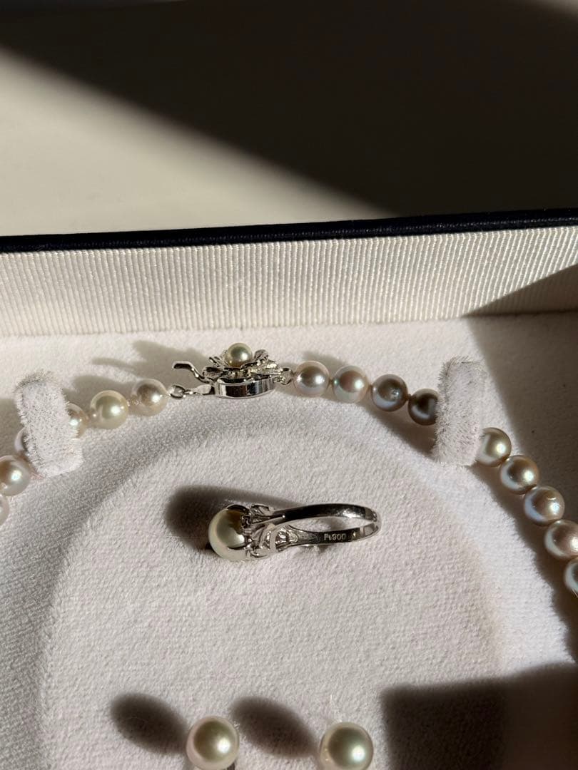 最高品質　アコヤ本真珠 ネックレス 6.5〜7.0 指輪 イヤリング 鑑別書付