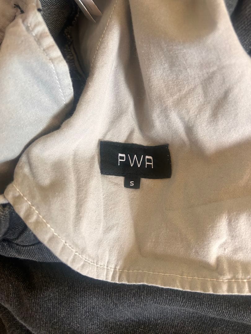 PWA LINEN MIX DENIM TROUSERS S ブラック