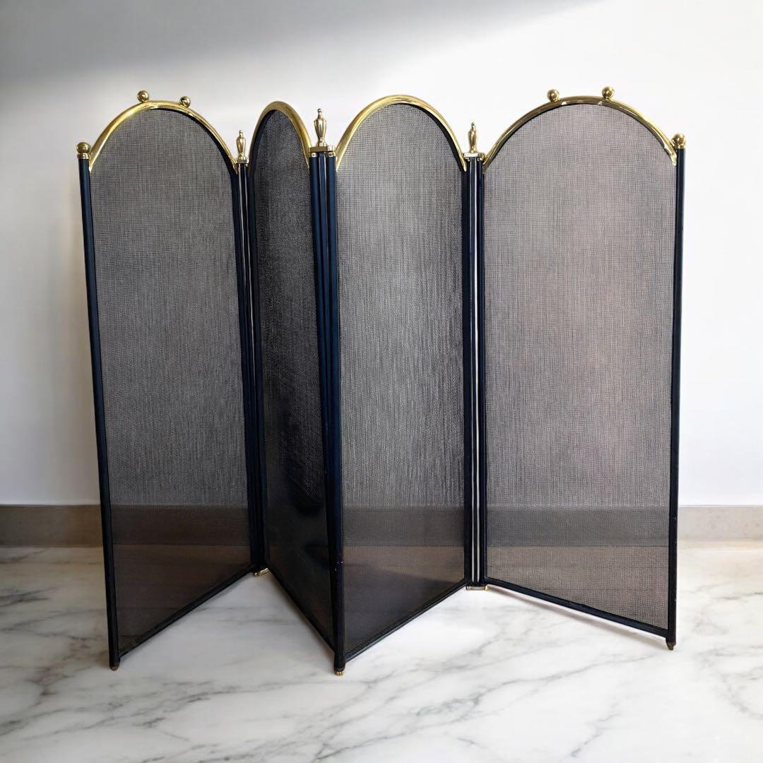 暖炉用★ファイヤースクリーン　ファイヤーガード　衝立としても　使い方いろいろ