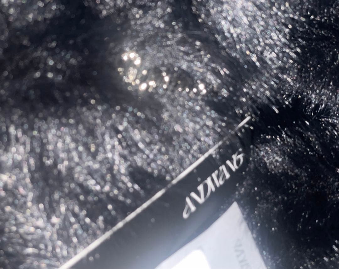 ジャケット・アウター andwang Kirakira 2way fur zip up Black