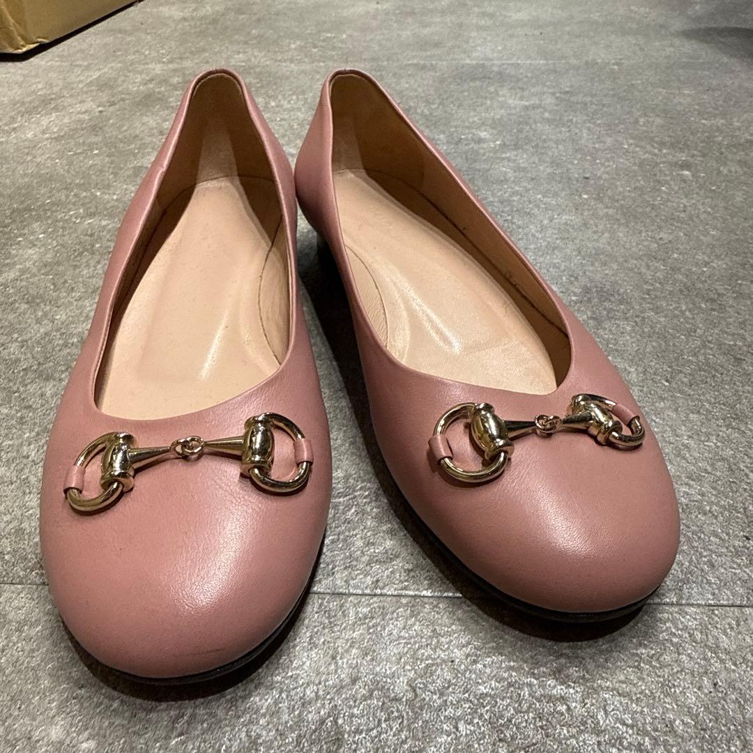 【美品】GUCCI ピンク ローファー パンプス