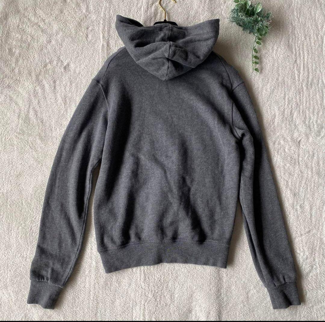 DSQUARED2 ビッグロゴ ベアープリント フーディーパーカー グレー