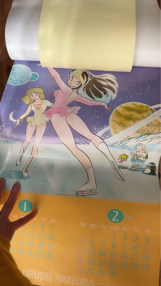 うる星やつら 高橋留美子1984年書き下ろしポスターカレンダー シール付き