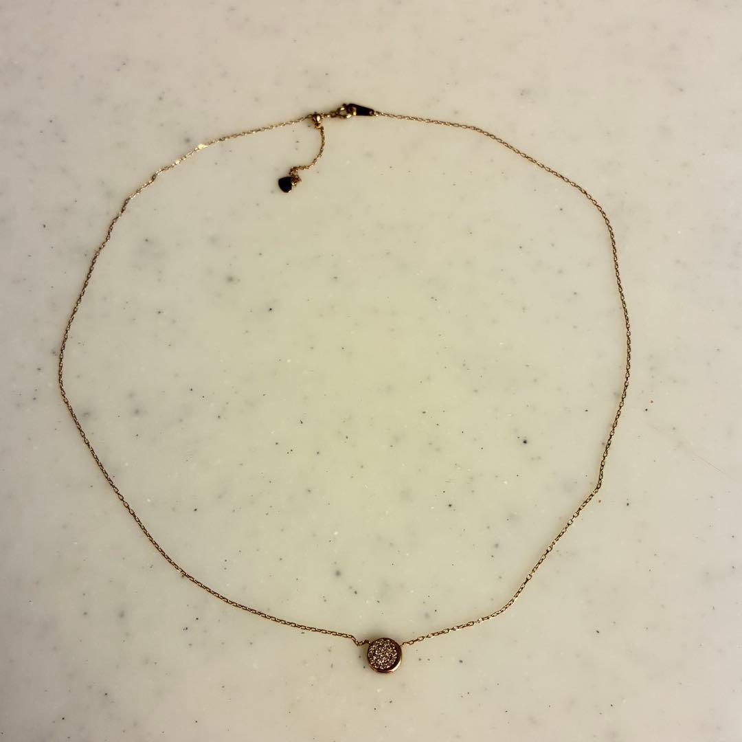 ムーン ダイヤモンド パヴェ ネックレスK10