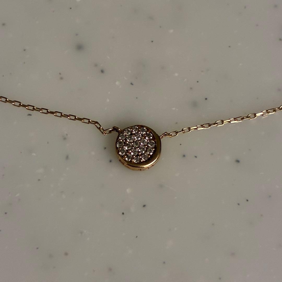 ムーン ダイヤモンド パヴェ ネックレスK10