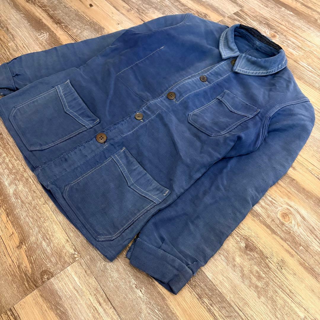 50’s フレンチ モールスキン ワークジャケット ヴィンテージ フェード 古着
