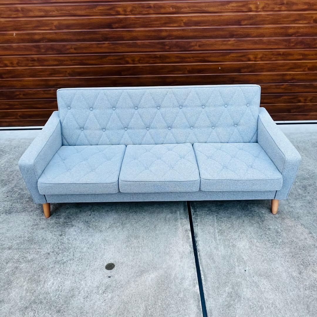 カリモク60ロビーチェア3シーター ベスパグレー